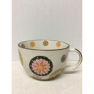 Large Floral Ceramic  Coffee Tea Soup Mug 24 oz